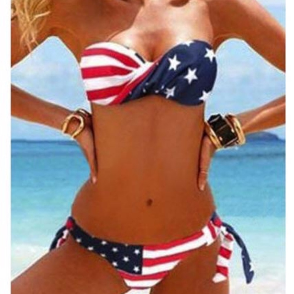 American flag padded bathing suit!